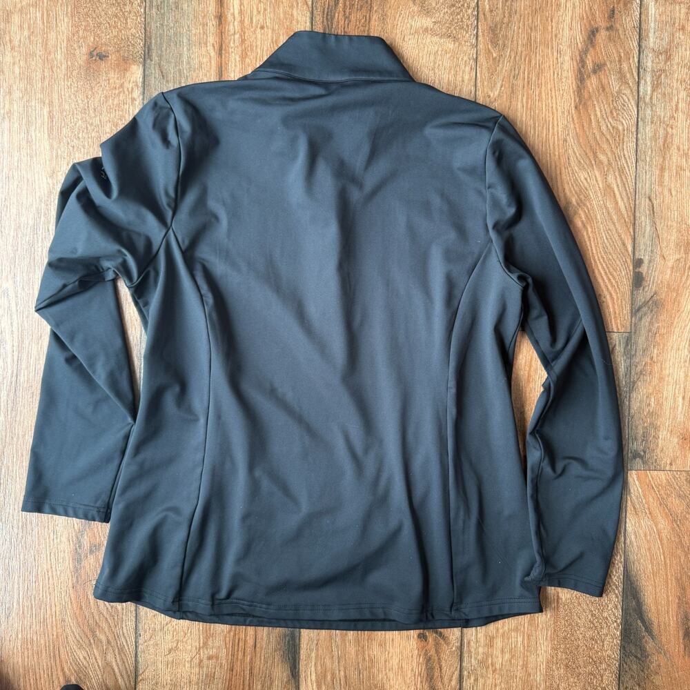 Spyder Womens L Black 1/4 Zip Performance Pullover Stretch Athletic Top - Picture 3 of 4